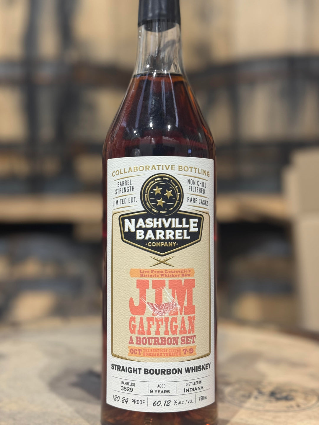 Nashville Barrel Co 9yr Single Barrel Bourbon - Picked by Jim Gaffigan - #3529 - 120.24 Proof