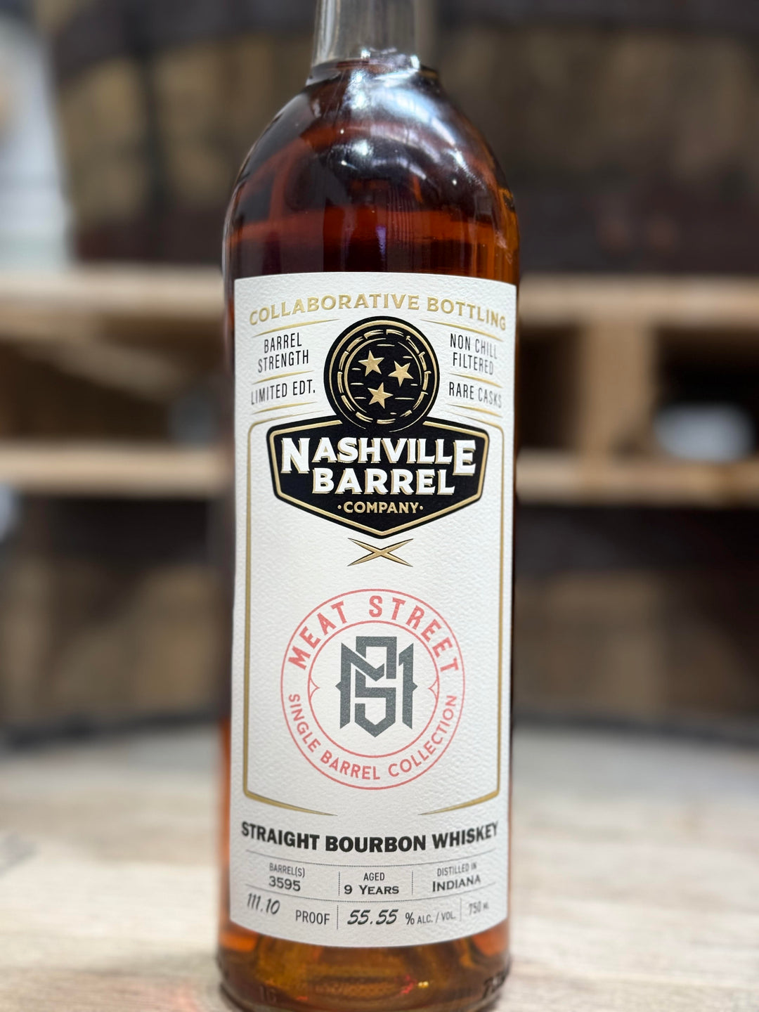 Nashville Barrel Co 9yr Single Barrel Bourbon - #3595 - Meat Street - 111.10 Proof