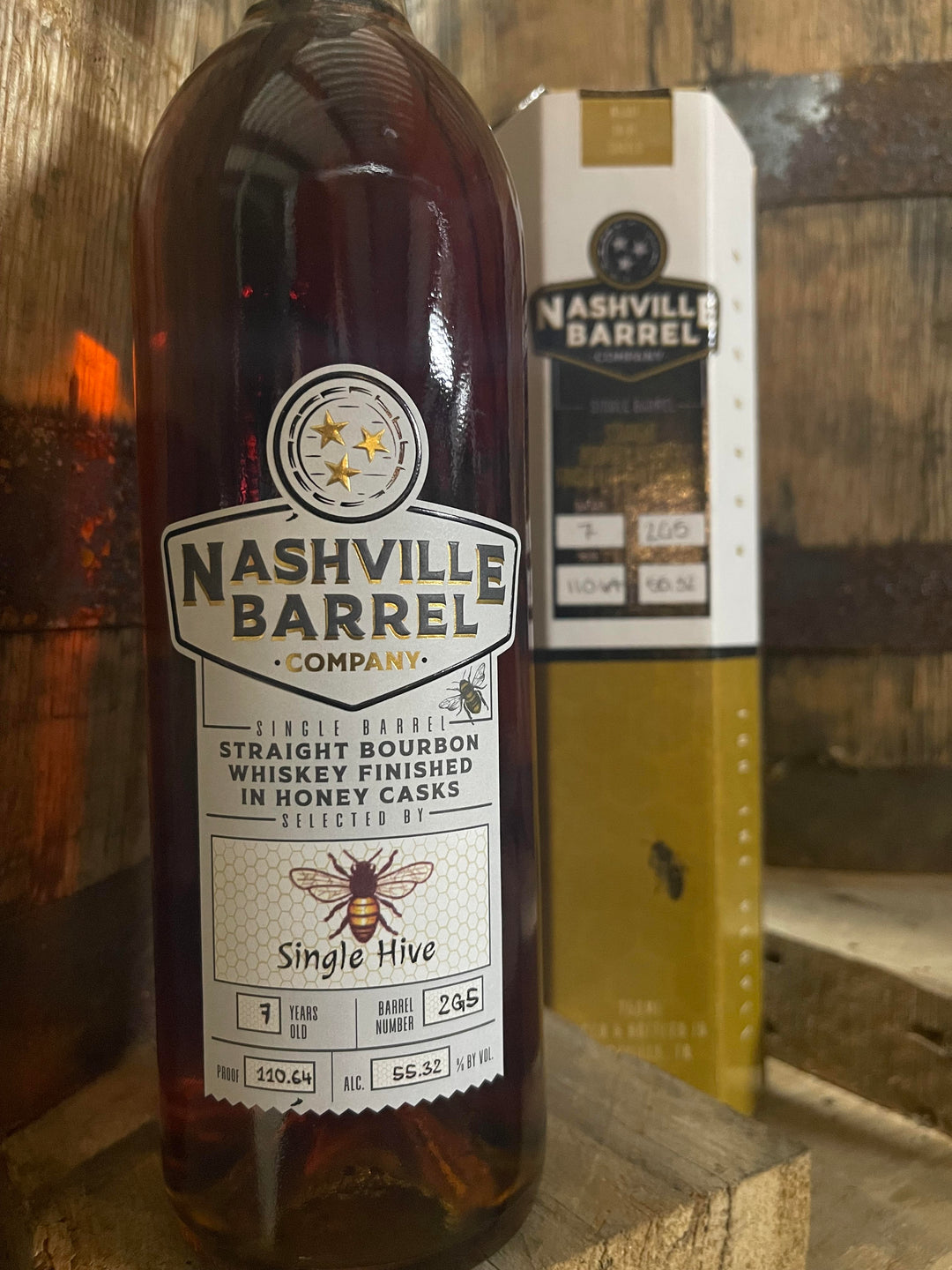 Nashville Barrel Co Single Hive - Single Barrel Honey Cask Finished Bourbon -7yr - #2G5 (1111)