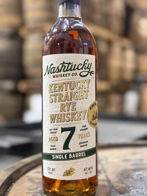 Nastucky 7yr Single Barrel Kentucky Straight Rye Whiskey - #10078 - 135.20 Proof - (48 Bottle Short Barrel)