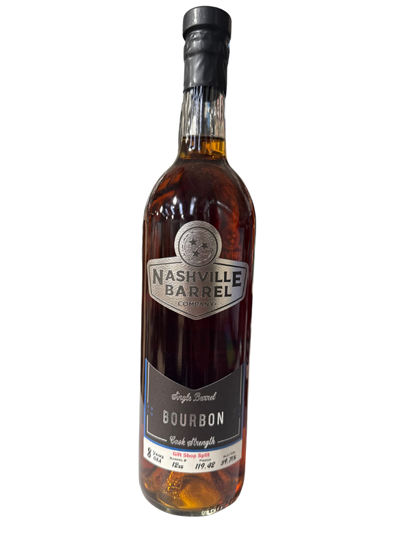 Nashville Barrel Co 8yr Single Barrel Bourbon - 12xx - 119.42 Proof - Gift Shop Split