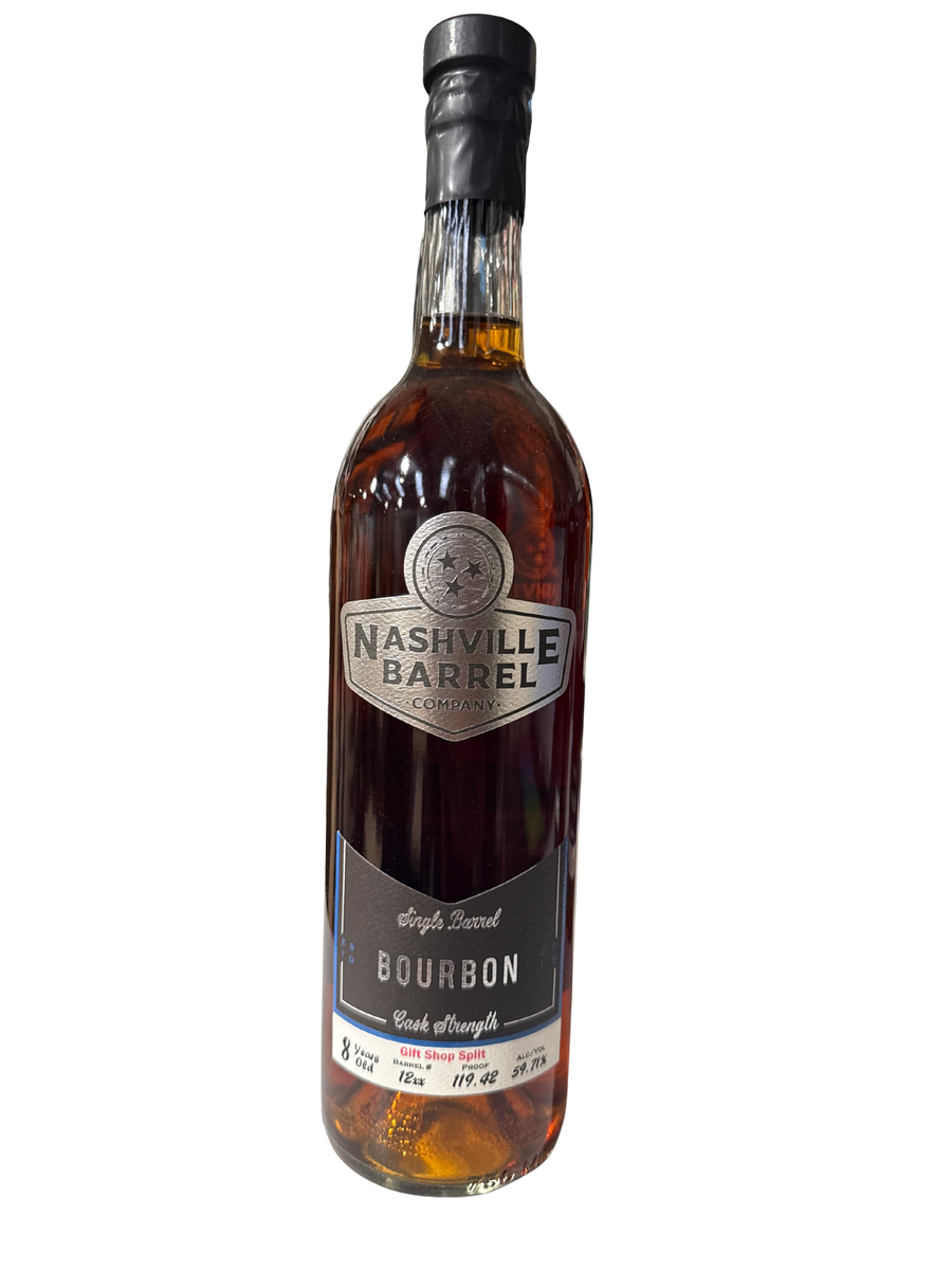 Nashville Barrel Co 8yr Single Barrel Bourbon - 12xx - 119.42 Proof - Gift Shop Split
