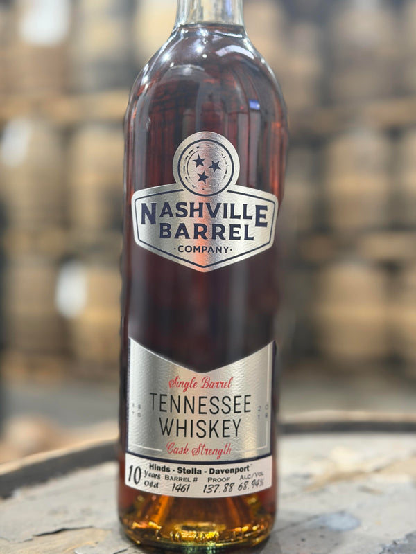 Nashville Barrel Co 10yr Tennessee Whiskey - #1461 - Hinds / Stella / Davenport - 137.88 Proof