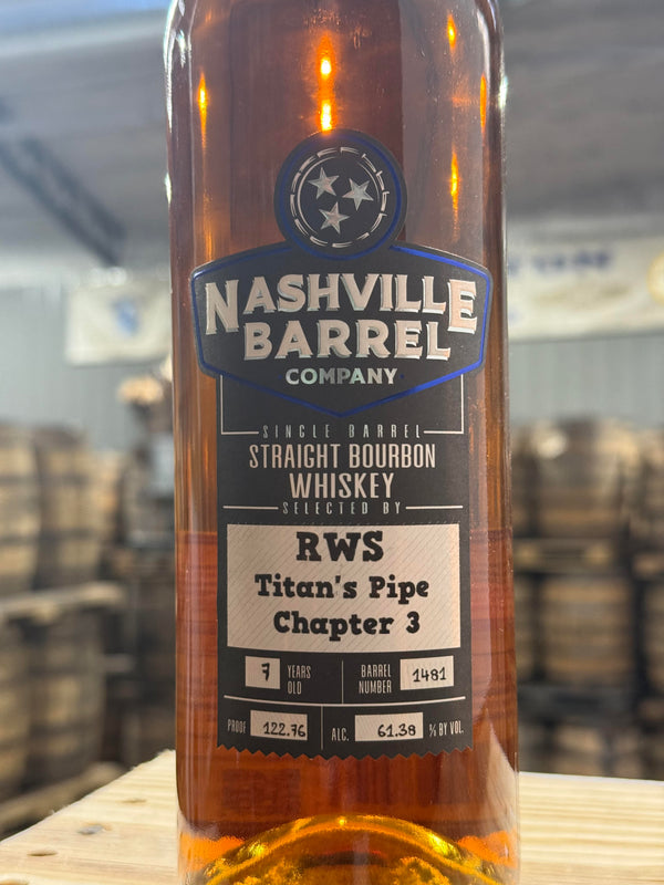 Nashville Barrel Co 7yr Single Barrel Bourbon - RWS Titan's Pipe - #1481