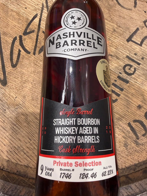 Nashville Barrel Co 9yr Single Barrel Bourbon finished in a Hickory Cask - #1746 - 124.46 Proof