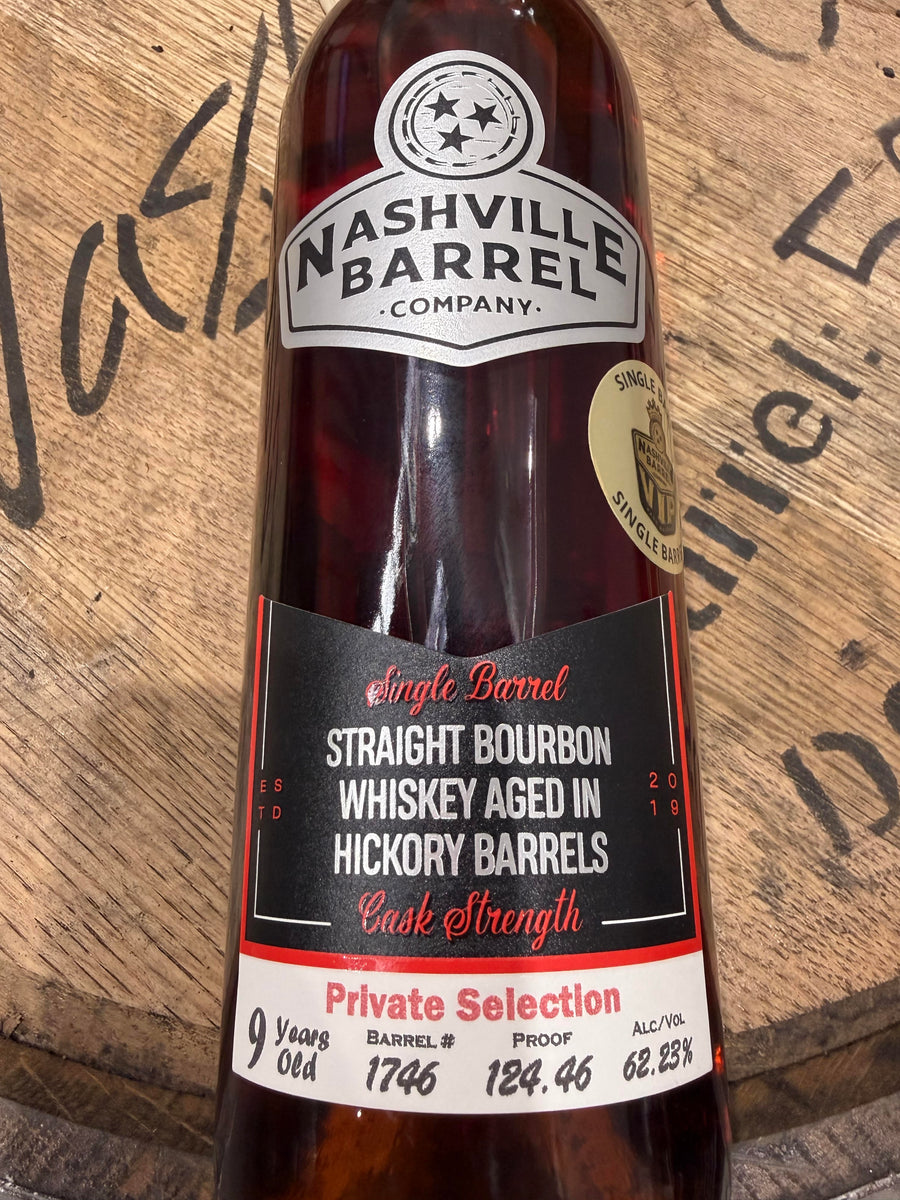 Nashville Barrel Co 9yr Single Barrel Bourbon finished in a Hickory Cask - #1746 - 124.46 Proof