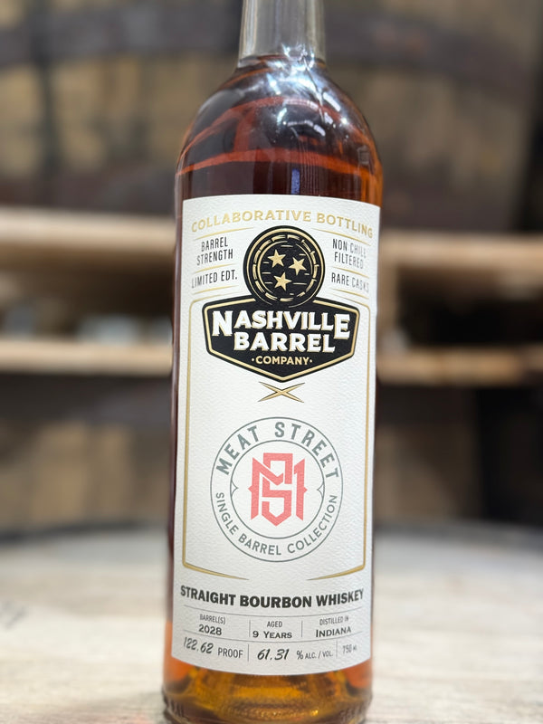 Nashville Barrel Co 9yr Single Barrel Bourbon - #2028 - Meat Street - 122.62 Proof  (Grateful Kelvin Run)