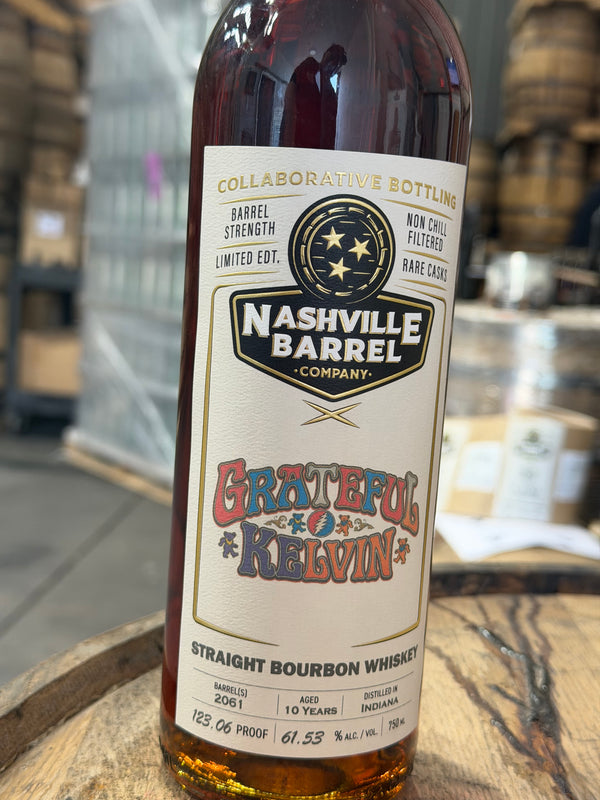 Nashville Barrel Co 10yr Single Barrel Bourbon - #2061 - Grateful Kelvin - 123.06 Proof