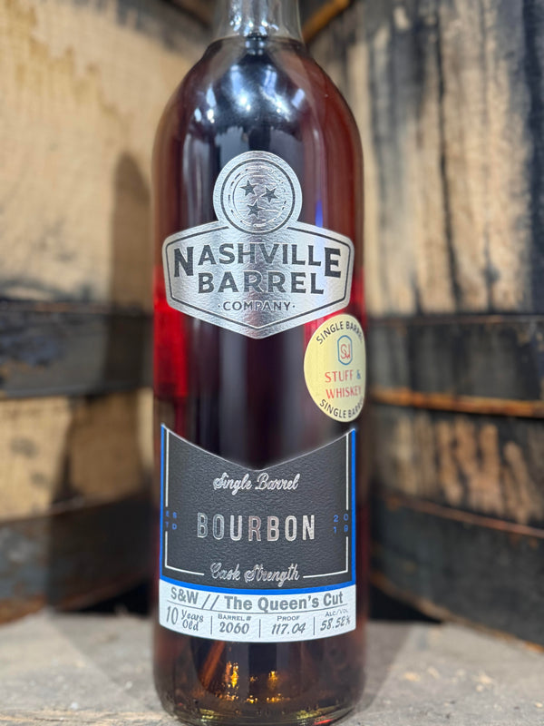Nashville Barrel Co 10yr Single Barrel Bourbon - #2060 - 117.04 Proof - Stuff & Whiskey - The Queen's Cut