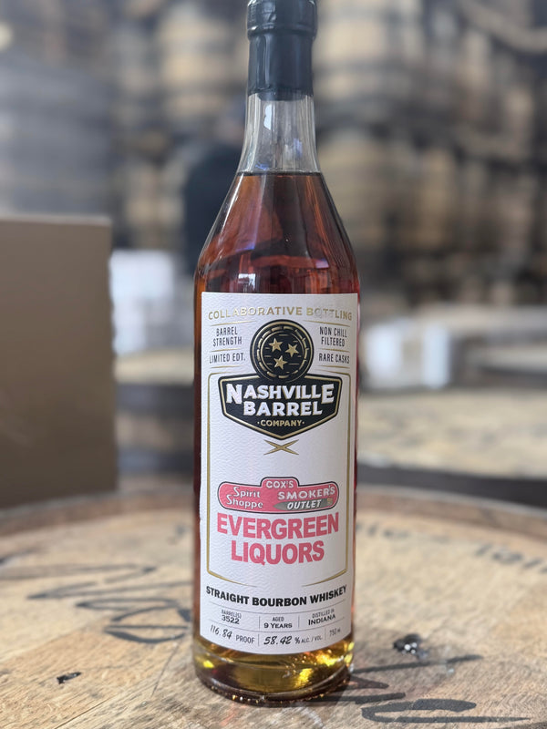 Nashville Barrel Co 9yr Single Barrel Bourbon - #3522 - 116.84 Proof - Cox Evergreen