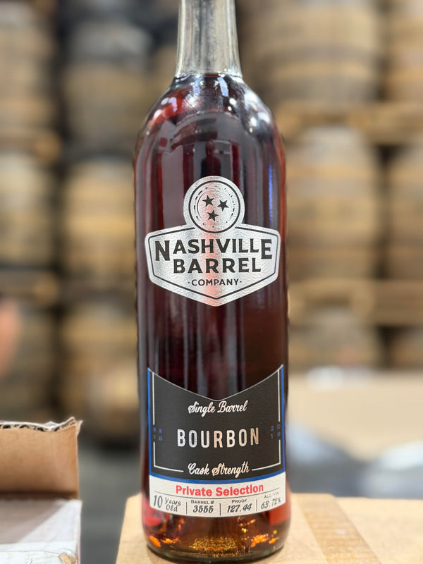 Nashville Barrel Co 10yr Single Barrel Bourbon - #3555 - 21% MGP - Kelvin Cooperage - 127.445 Proof