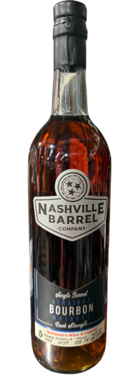 Nashville Barrel Co 5yr Single Barrel Bourbon - #6139  - Schumer's WIne  - 122.78 Proof