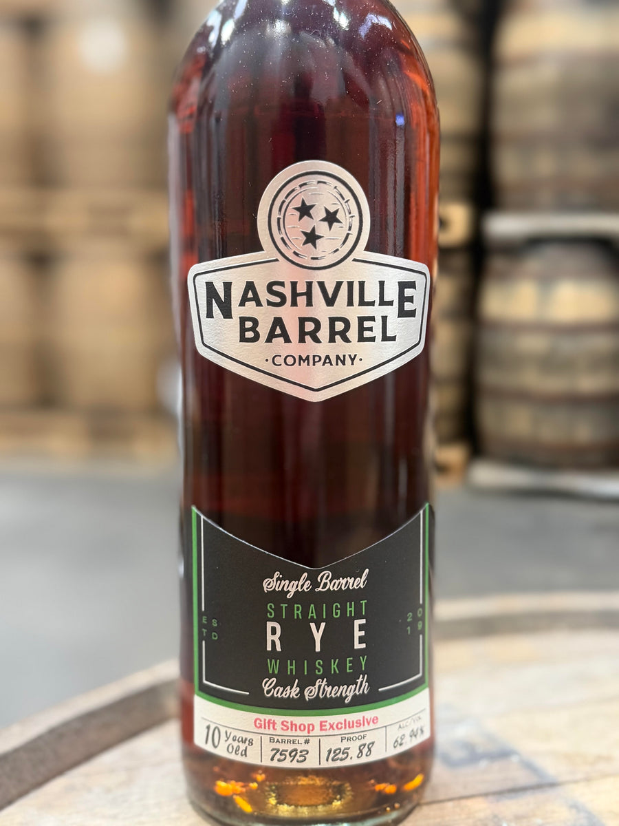 Nashville Barrel Co 10yr Single Barrel Rye - MGP 95/5 - Kelvin Cooperage - #7593 - 125.88 Proof