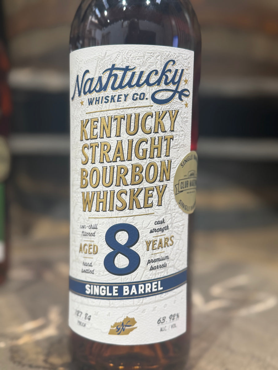 Nashtucky 8yr Kentucky Single Barrel Bourbon - #9009- 127.84 Proof - Fred Minnick -  Club Marzipan