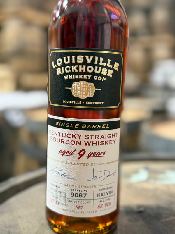 Louisville Rickhouse 9yr Single Barrel Kentucky Bourbon #9087 - 127.98  Proof