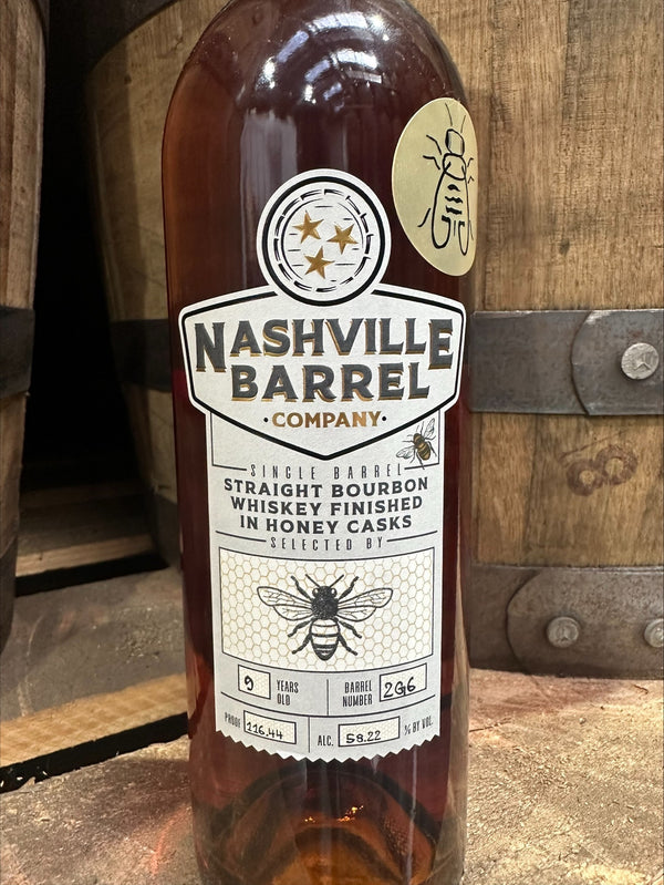 Nashville Barrel Co 9yr Kentucky Single Barrel Bourbon - Honey Cask Finished - #2G6  - 116.44 proof