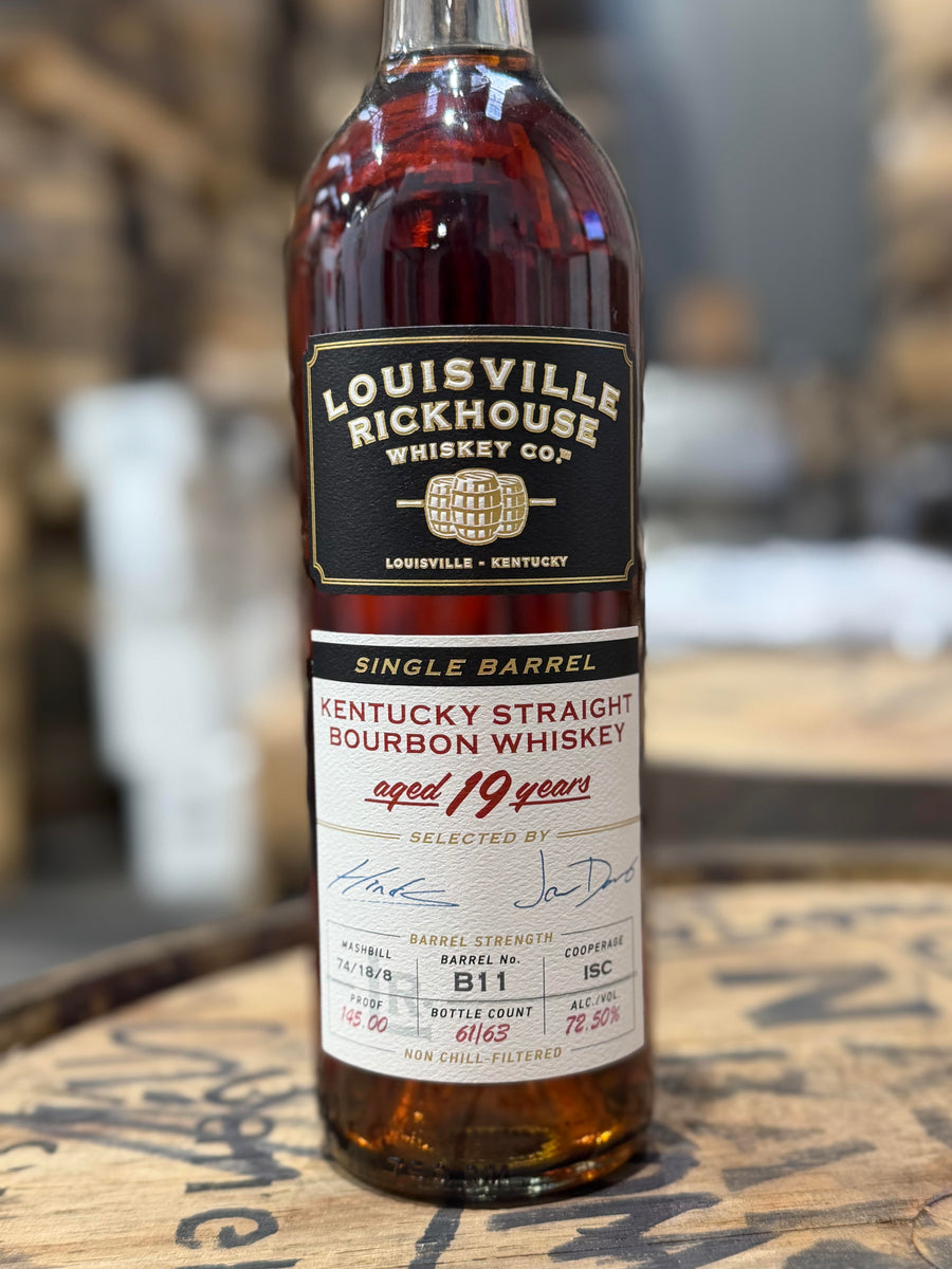 Louisville Rickhouse 19yr Single Barrel Kentucky  Bourbon - B11 - 145.00  Proof - 63 Bottle Short Barrel