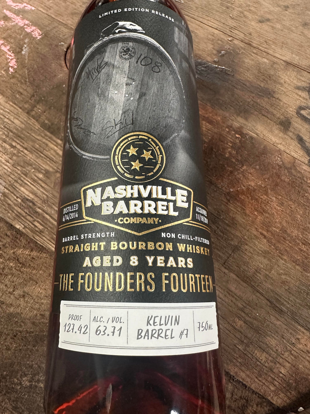 Nashville Barrel Co Founders Fourteen -8yr Single Barrel Bourbon - Barrel #7