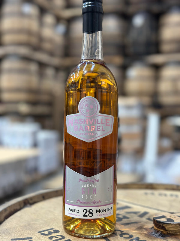 Nashville Barrel Co - Barrel Aged Gin - 28 Months in a Kelvin Barrel - 182 Proof