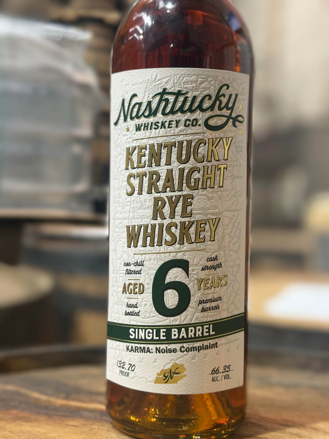 Nashtucky 6yr Single Barrel Rye - 100% Rye Mashbill -#10003- Karma: Noise Complaint - 132.70 Proof
