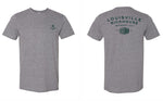 Louisville Rickhouse Whiskey Go - Gray T-Shirt - LR on Front - Logo on Back