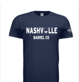 Nashville Barrel Co - Navy Blue - Glen design - T-Shirt