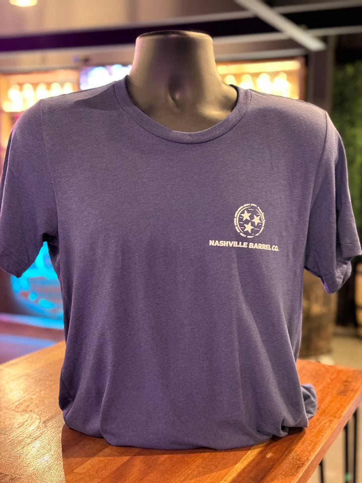Nashville Barrel Co T-Shirt - Blue - "It's Called a Tasting and It's Classy"