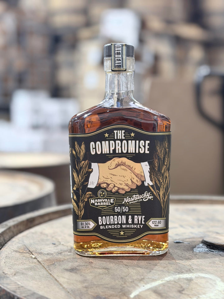 The Compromise by Nashville Barrel Co & Nashtucky -50/50 Blend of 9yr Kelvin MGP & 7yr Kentucky Rye  - 122.60 Proof