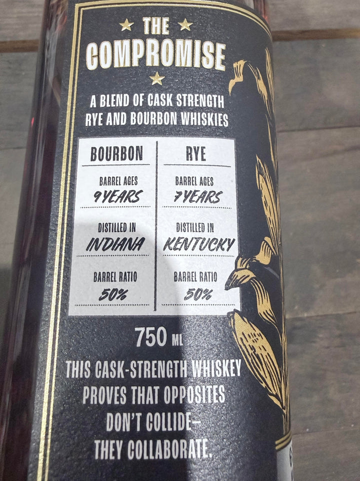 The Compromise by Nashville Barrel Co & Nashtucky -50/50 Blend of 9yr Kelvin MGP & 7yr Kentucky Rye  - 122.60 Proof