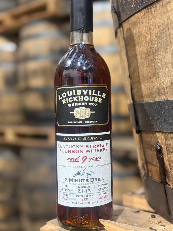 Louisville Rickhouse 9yr Single Barrel Kentucky Straight Bourbon Single Barrel - Z1-13 - Loren Simpson's "2 Minute Drill"