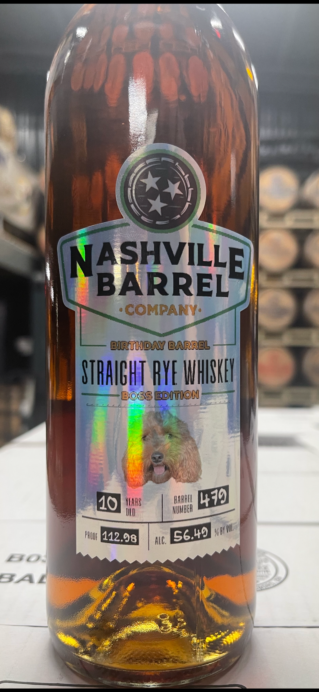 Nashville Barrel Co Single Barrel Rye Whiskey - 10yr - #479 - Stella's BDay